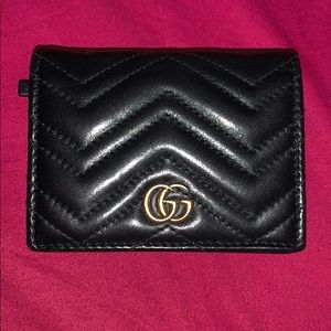 GG Marmont Quilted Leather Flap Card Case